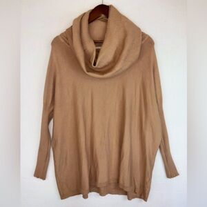 DREAMERS Revolve Cowl Neck Sweater CamelTan Brown Oversized‎ Cozy Soft Relaxed